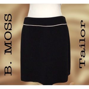 Tailor B. MOSS Skirt, Black‎ and Eggshell, Size 12